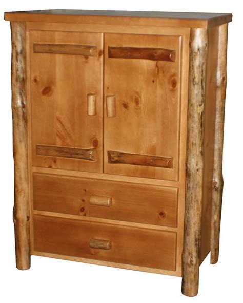 Rustic Log Wardrobe Armoire From Dutchcrafters Amish Furniture