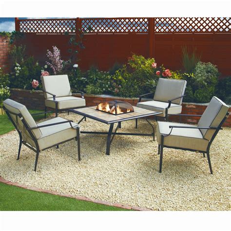 Most fire pit dining tables are small enough that they are easy to get cozy around. Fire Pit Dining Set Best Of Fire Pit Gravel area Costco ...