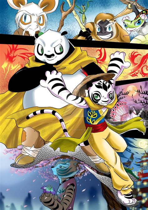 tigress kung fu panda po and tigress cartoon as anime cartoon movies cartoon art new