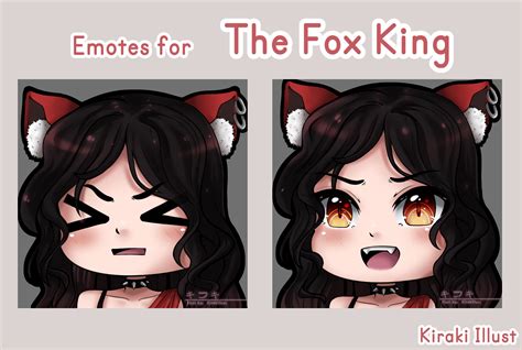 Kiraki Illust Fox Girl Emotes Commission