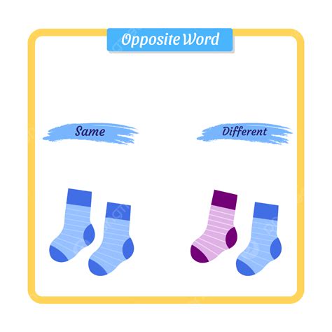 Same Word Clipart Vector Opposite English Words With Same And