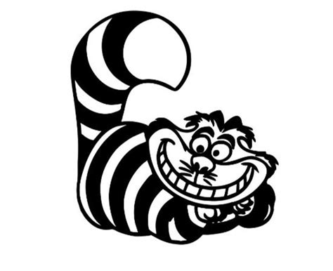 Large Cheshire Cat Decal Alice In Wonderland Sticker Etsy Cheshire