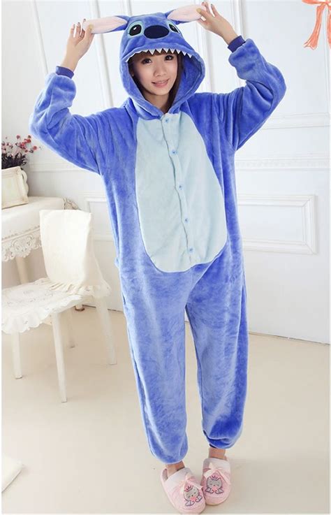 Lilo And Stitch Kigurumi Onesie Pajamas Animal Costumes For Adult Teens