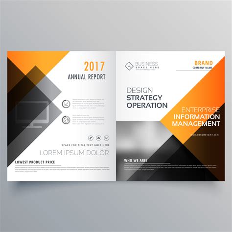 Stylish Booklet Brochure Template Design With Annual Report And