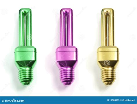 Coloured Light Bulbs Stock Image Image Of Electricity 11388113