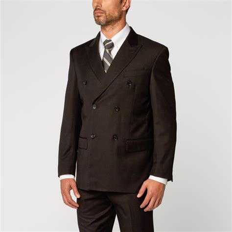 Double Breasted Suit Black Us 38r Giorgio Fiorelli Touch Of