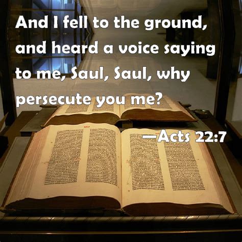 Acts 227 And I Fell To The Ground And Heard A Voice Saying To Me