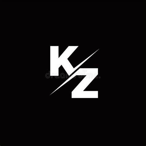 kz logo letter monogram slash with modern logo designs template stock vector illustration of