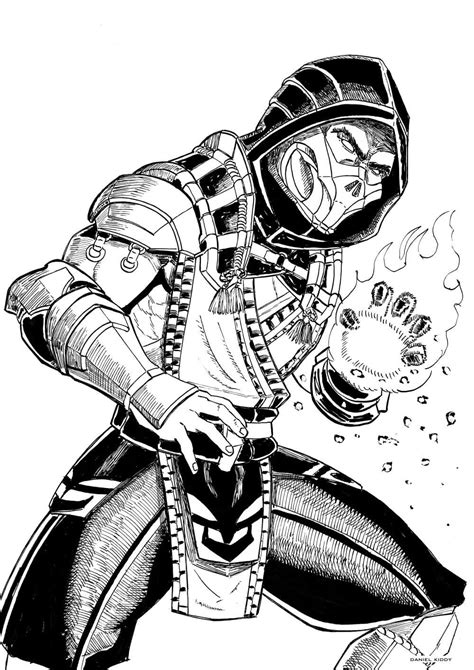 Scorpion Mortal Kombat Coloring Page Free Printable Coloring Pages The Best Porn Website