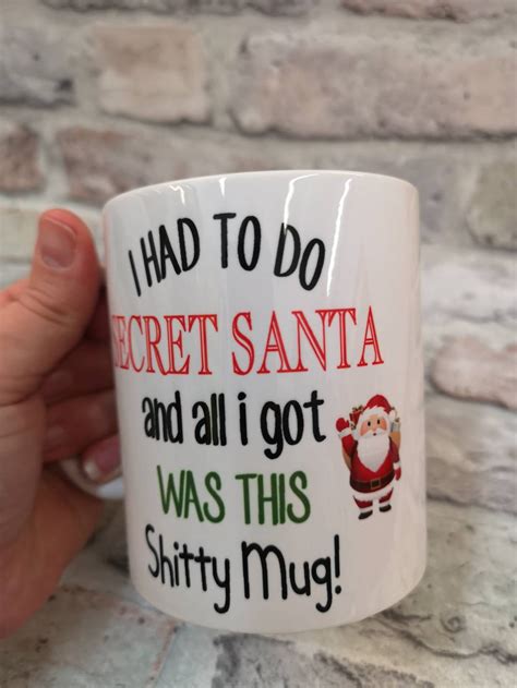 Secret Santa Mug Christmas Mug Christmas T Mug Santa Etsy Uk