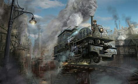 Steampunk Train Steampunk City Steam Art Steampunk Art