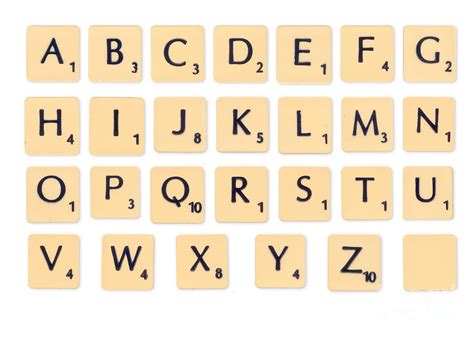 Full Alphabet Of Scrabble Tiles K2 Photograph By Humorous Quotes Pixels