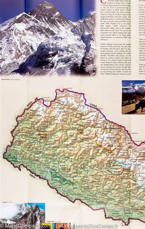 Khumbu Hiking Map Nepal National Geographic Maps Company Travel