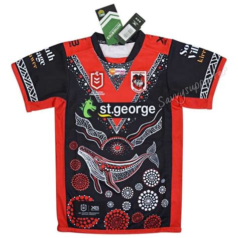 St George Dragons Nrl 2022 Classic Indigenous Jersey Kids Sizes 8 14