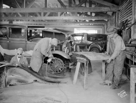 Capital Buick Body Shop Photograph Wisconsin Historical Society Auto Repair Auto Body