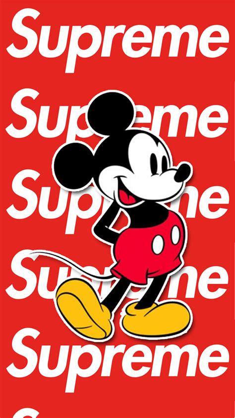 Maybe you would like to learn more about one of these? red, supreme, background and mickey - image #6568071 on ...
