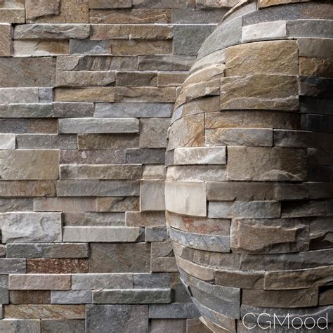 Stone Wall 01 3d Model For