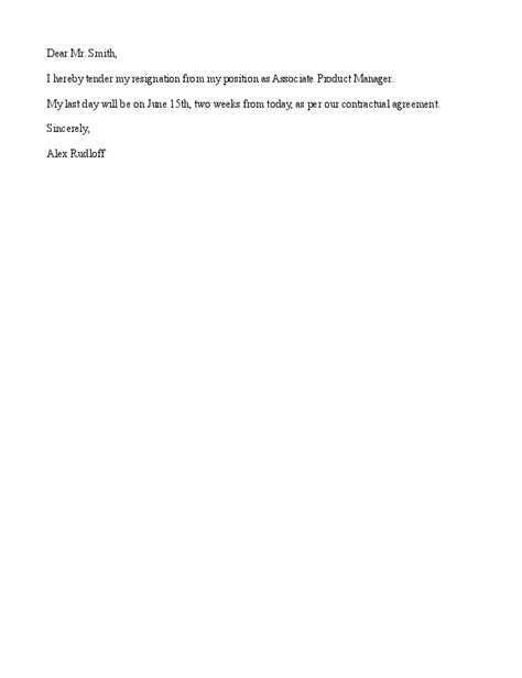 Two Weeks Resignation Letter Template Software Free Download Freewaregh