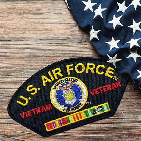 Us Air Force Vietnam Veteran Patch With Ribbons And Eagle