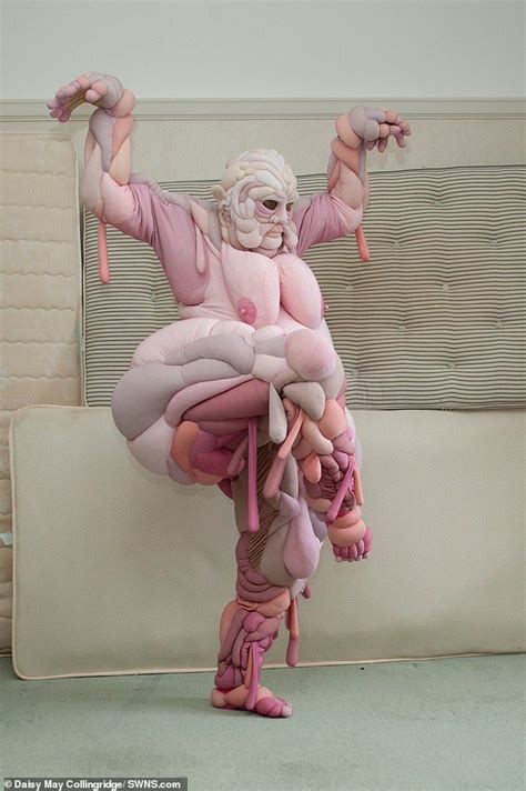 Artist Creates Flesh Suit Characters To Show No Ideal Body Type In 2020 Textile Artists
