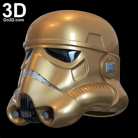 3d Printable Model Imperial Stormtrooper Gold Helmet Star