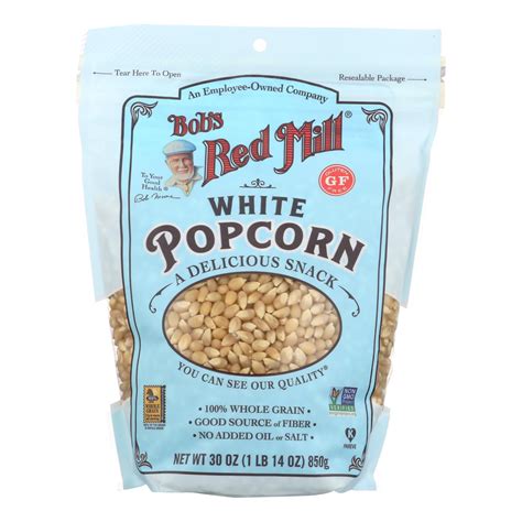 Bob S Red Mill Popcorn White Case Of 4 30 Oz