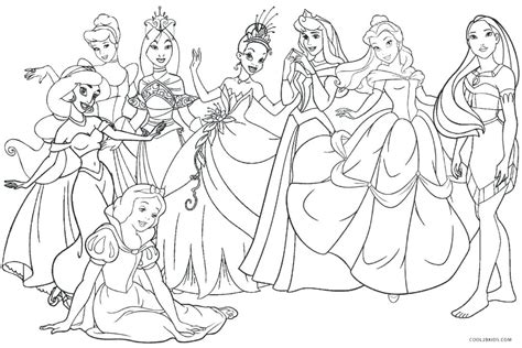 Free Printable Disney Princesses Coloring Pages