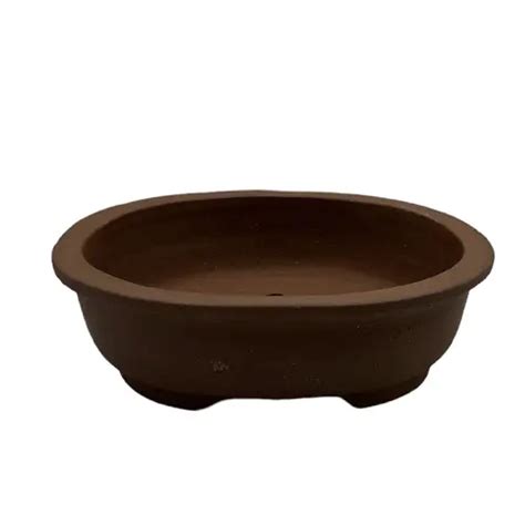 Unglazed Oval Ceramic Bonsai Pot 18cm Miyagi Bonsai