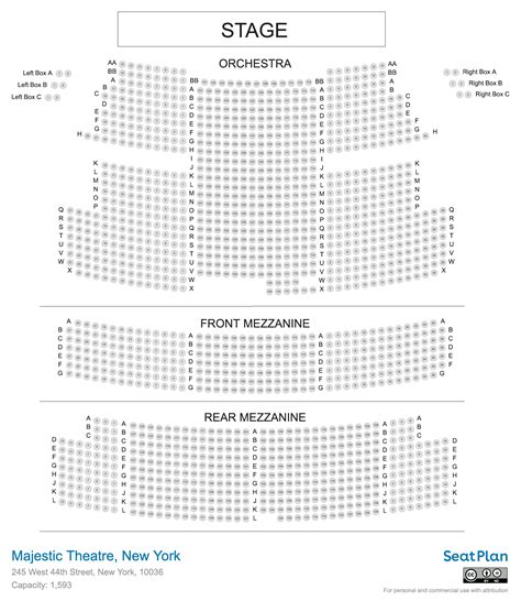 Majestic Theater Seating Chart