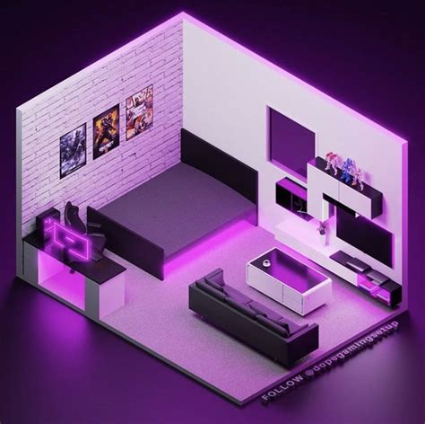 Pin By Peter Parker On Gamingpc Setups Bedroom Setup Gamer Room