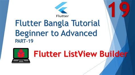 Listview Builder In Flutter Flutter Bangla Tutorial Flutter Dev