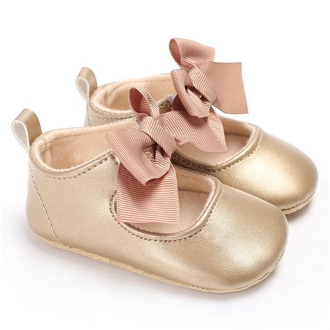 Shining Gold 9 12 Months Little Girl Ballet Shoes Infant Baby Ballerina