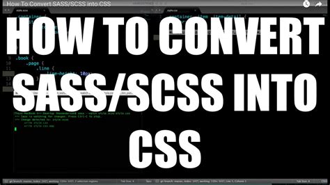 How To Convert Sass Scss Into Css Youtube