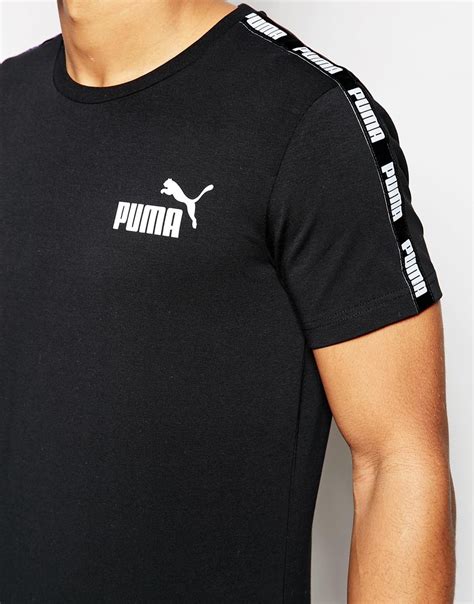 Lyst Puma T Shirt With Taping In Black For Men