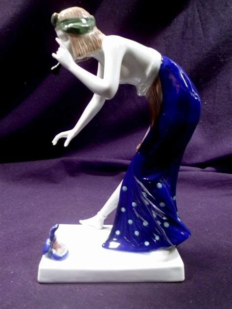 667 x 1000 jpeg 60 кб. Rare Rosenthal Art Deco Figurine, Woman "Snake Dancer," B ...