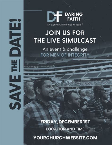 Pk Daring Faith Simulcast Stadium Invitecard Church Invitations