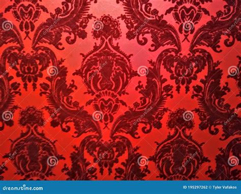 Old Time Red Velvet Vintage Wallpaper Stock Photo Image Of Beautiful