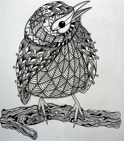 Bird Zentangle Tangle Art Zentangle Art Bird Art