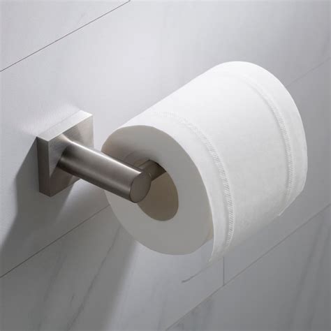 Kraus Ventus Brushed Nickel Wall Mount Single Post Toilet Paper Holder