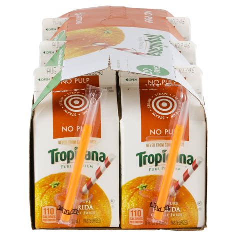 Tropicana Pure Premium No Pulp 100 Orange Juice 6 Ct 8 Fl Oz Shipt