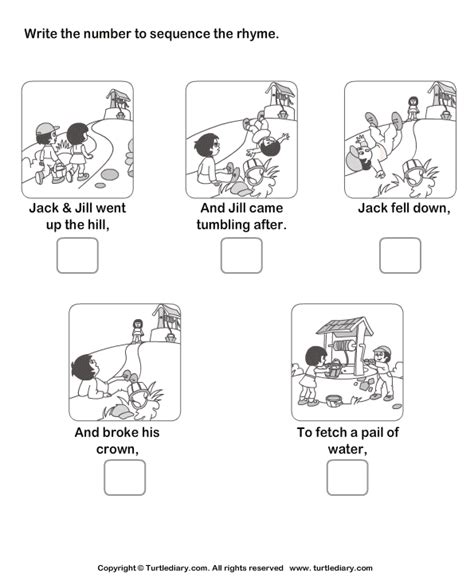 Download And Print Turtle Diarys Story Sequencing Jack And Jill