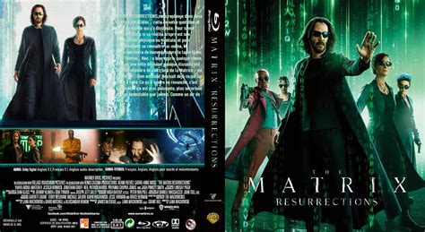 jaquette dvd de matrix resurrections custom blu ray cinéma passion