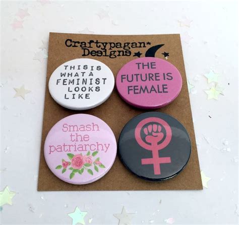 Feminist Pin Badges T Set Feminist Button Badge Pack Of 4 Etsy Canada Feminist Pins