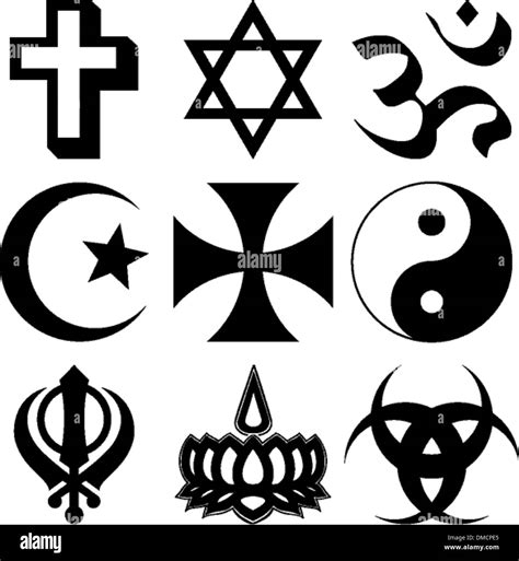 Los Símbolos Religiosos Imagen Vector De Stock Alamy