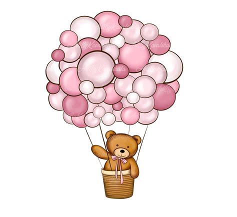 Teddy Bear Clipart Teddy Bear Png Baby Shower Air Balloon Etsy Uk