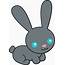 Cute Black Bunny Rabbit  Free Clip Art
