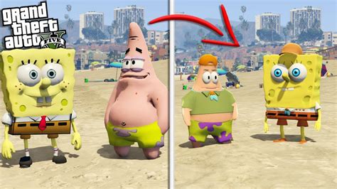 Spongebob And Patrick Become Kids Gta 5 Mods Youtube