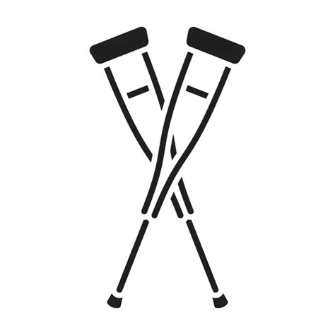 Man On Crutches On White Background Isolated 3d Image — Stock Photo