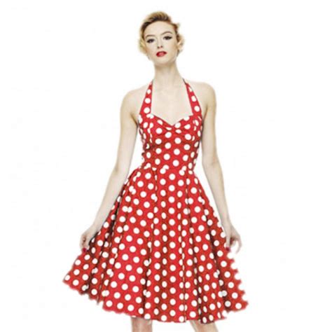 Women Dot Swing 50s 60s Retro Housewife Pinup Rockabilly Party Evening