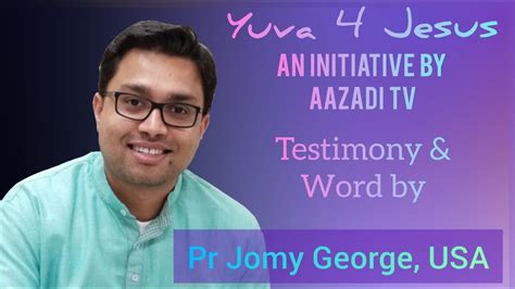 Youth Meeting Word And Testimony By Pr Jomy George Usa Youtube